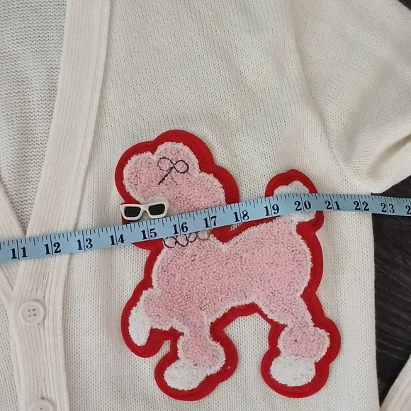 Universal Studios vintage 60's staff poodle school cardigan Andrew Rohan L - Picture 4 of 12